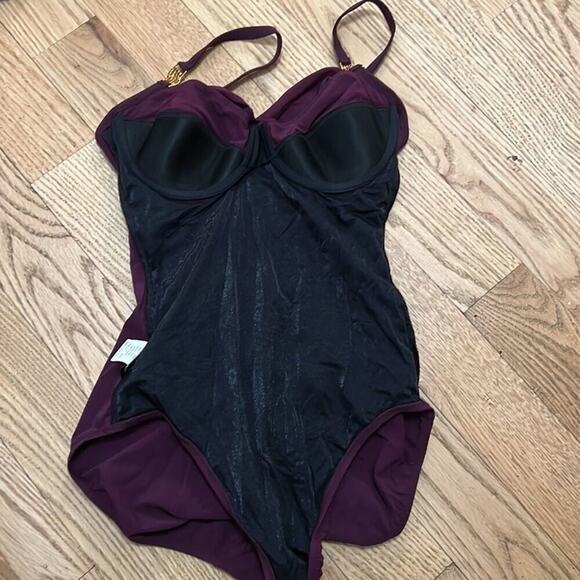 GOTTEX RUCHED WAIST ONEPIECE SWIMSUIT SIZE 10‎ - Picture 7 of 7